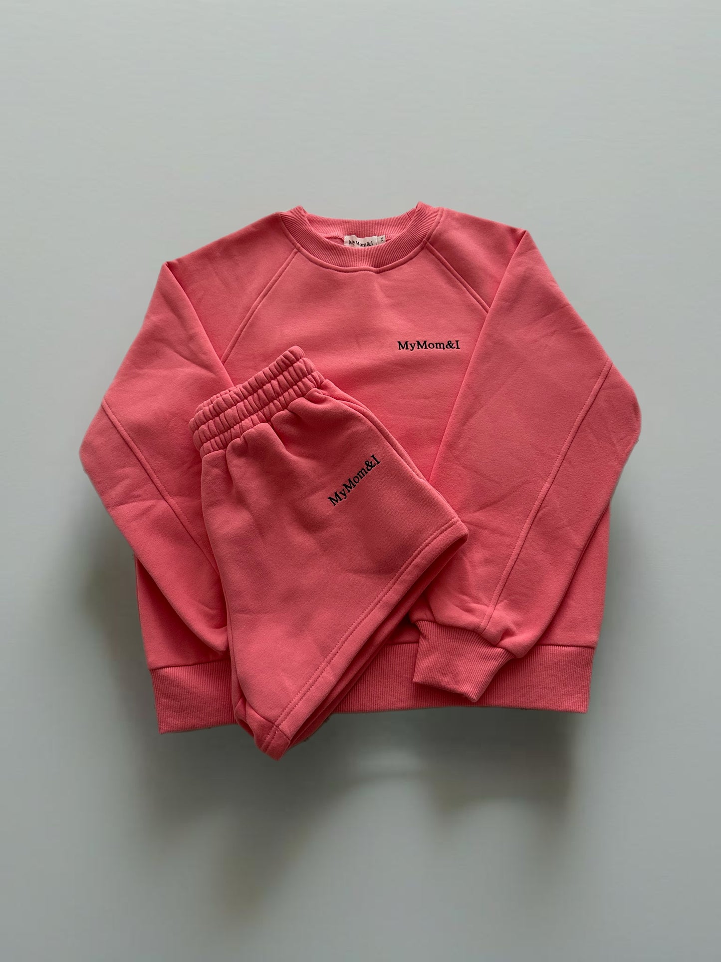 Two-piece Sweatshirt and Shorts Set-PINK